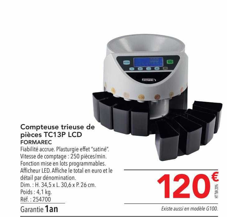 compteuse trieuse de pièces tc13p lcd formarec