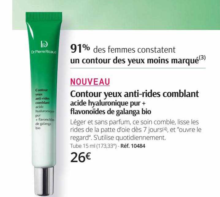 contour yeux anti-rides comblant