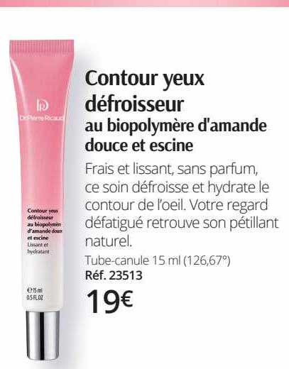 contour yeux défroisseur au biopolymère d'amande douce et escine