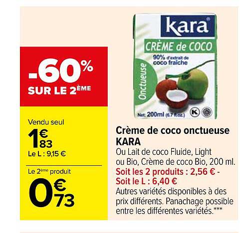 Crème De Coco Onctueuse Kara