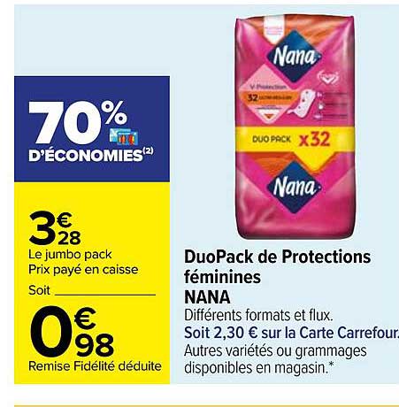duoPack de protections féminines nana