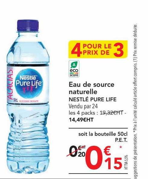 Eau De Source Naturelle Nestlé Pure Life