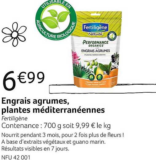 engrais agrumes plantes méditerranéennes fertiligène