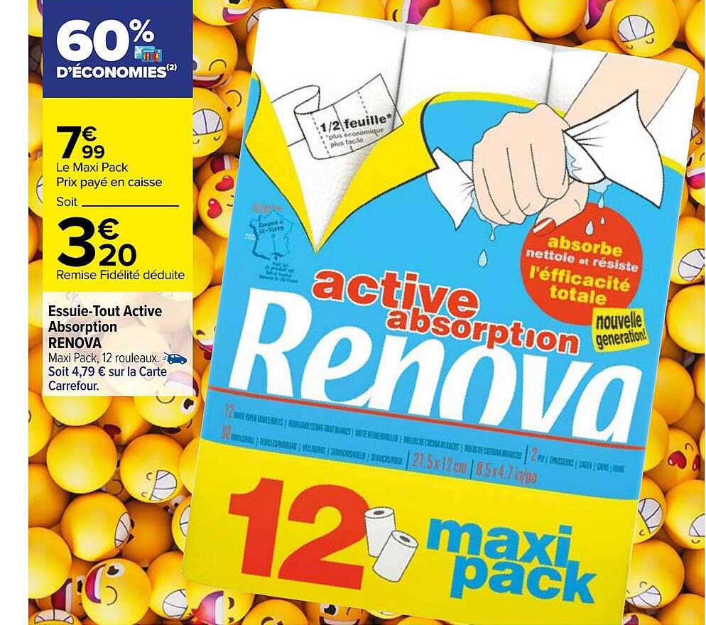 essuie-tout active absorption renova