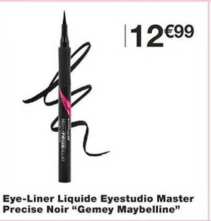 eye-liner liquide eyestudio master precise noir "gemey maybelline"