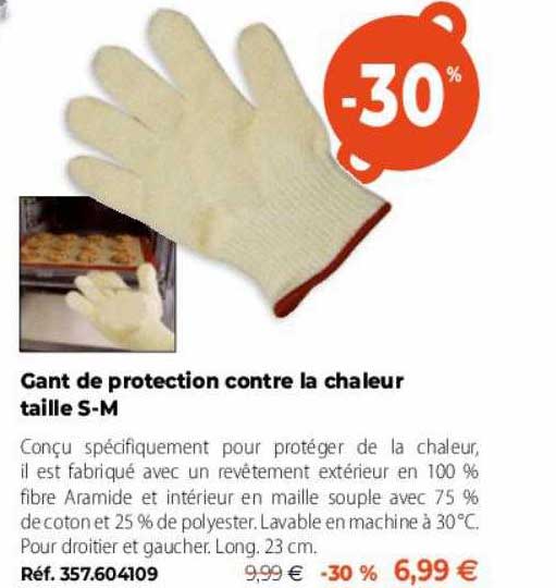 gant de protection contre la chaleur taille S-M