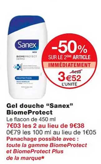 Gel Douche "sanex" Biomeprotect