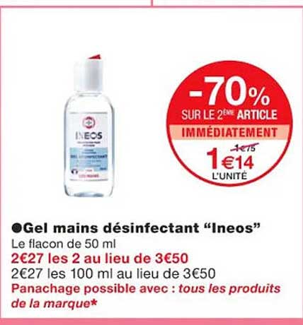 Gel Mains Désinfectant "ineos"