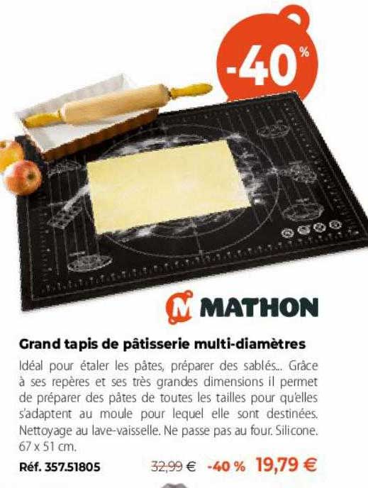 Grand Tapis De Pâtisserie Multi-diamètres Mathon
