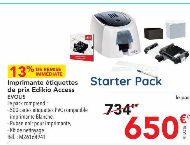 imprimante étiquettes de prix edikio access evolix