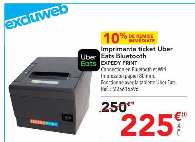 imprimante ticket uber eats bluetooth expedy print