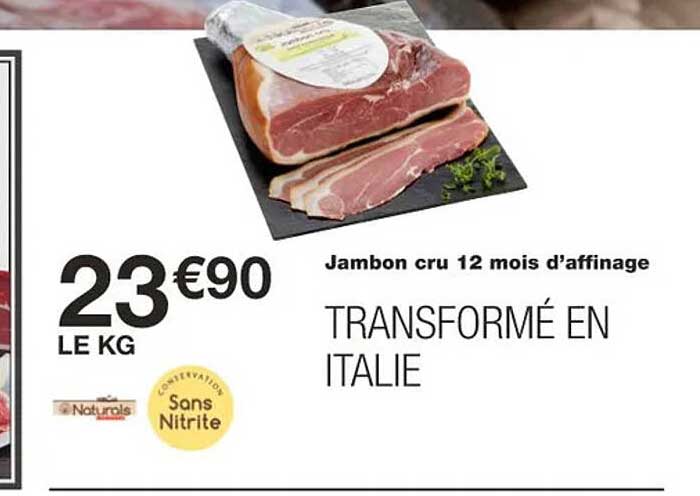 jambon cru 12 mois d'affinage