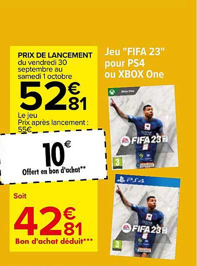 jeu "fifa 23" pour ps4 ou xbox one