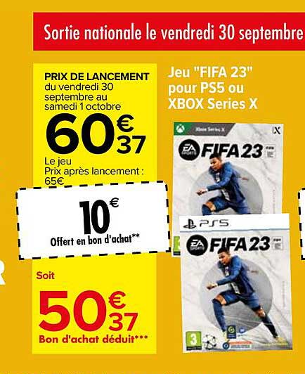 jeu "fifa 23" pour ps5 ou xbox series x