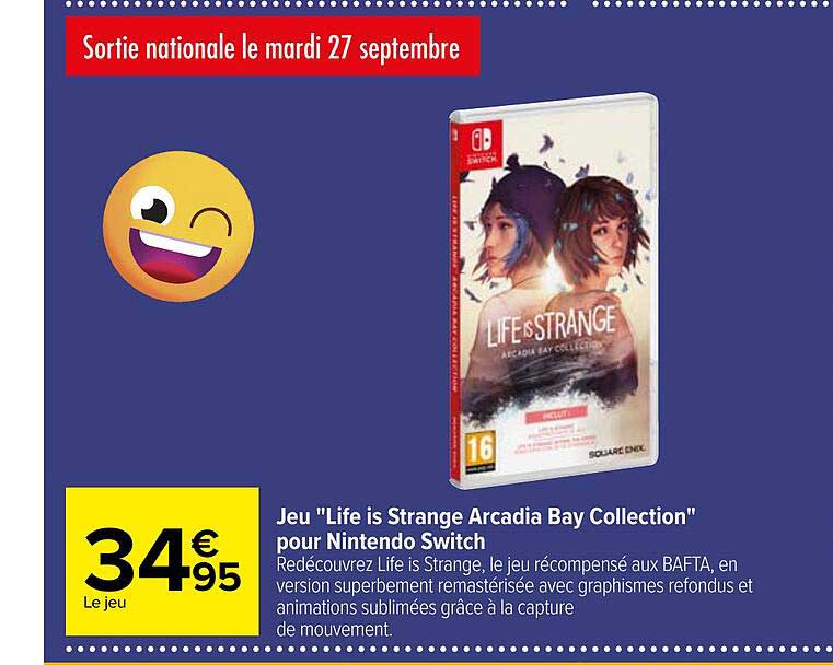 jeu "life is strange arcadia bay collection" pour nintendo switch