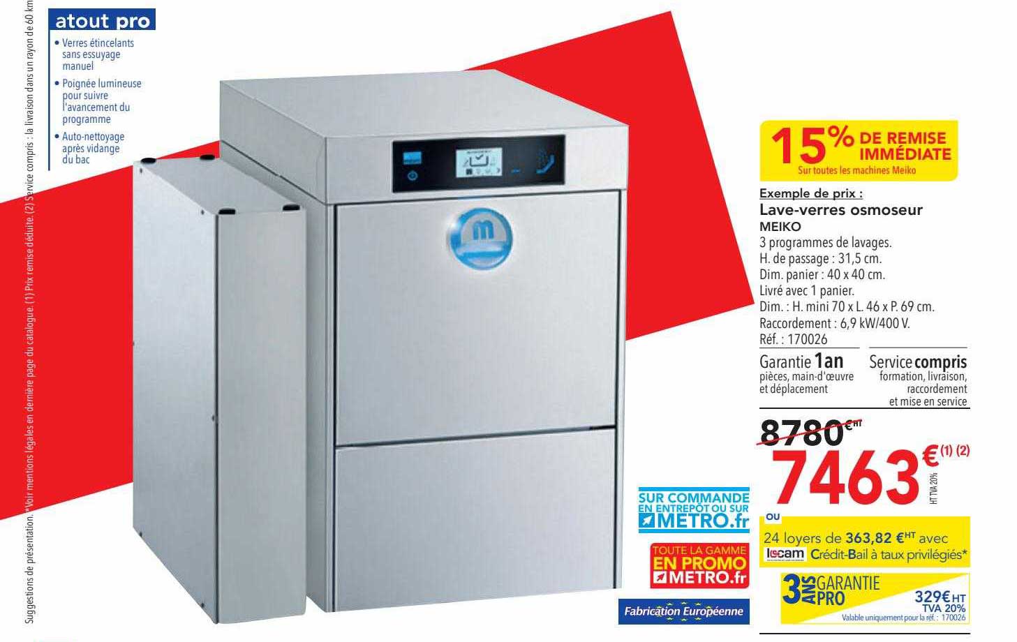 lave-verres osmoseur meiko