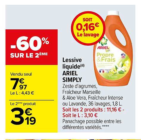 lessive liquide ariel simply
