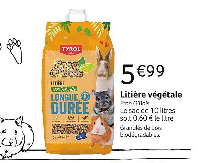 litière végétale prop o'bois