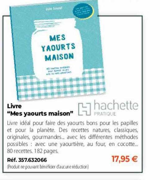 livre "mes yaourts maison"