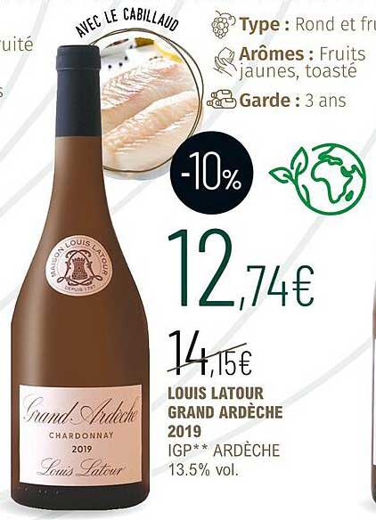 louis latour grand ardèche 2019 igp ardèche 13.5%