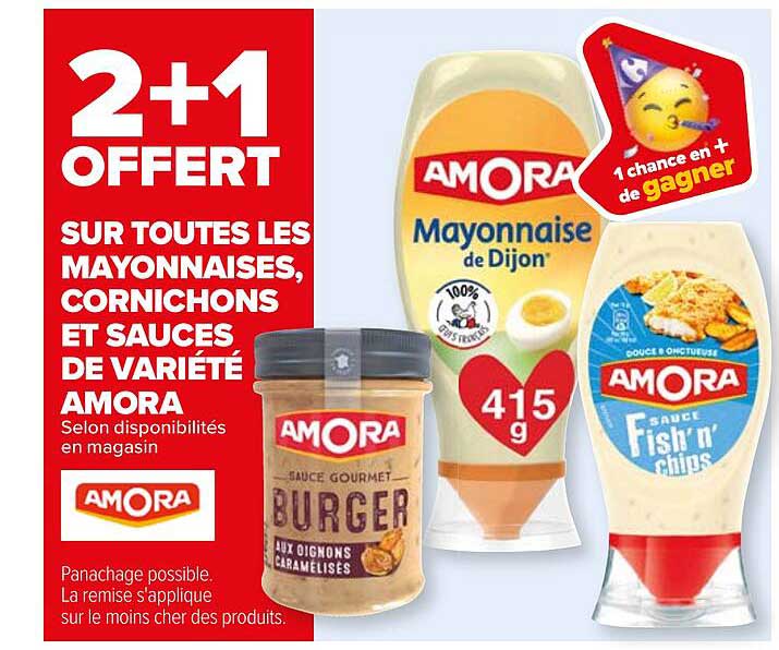 mayonnaise, cornichons et sauces de variété amora