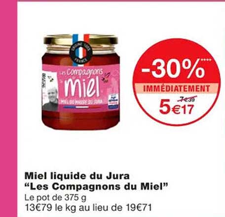 miel liquide du jura "les compagnons du miel"