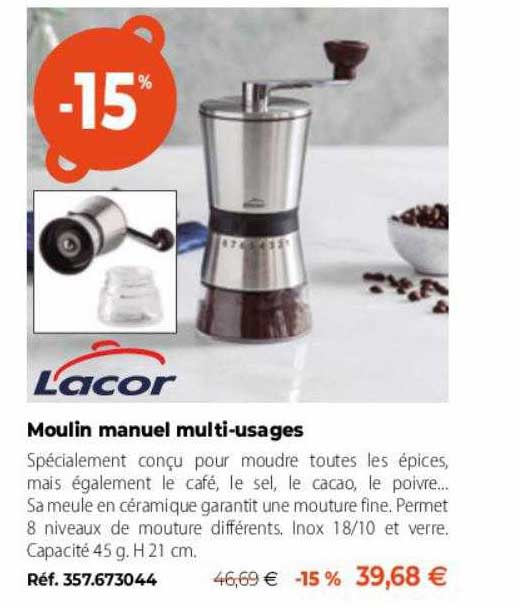 moulin manuel multi-usages lacor