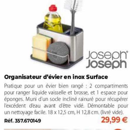 Organisateur D'évier En Inox Surface Joseph
