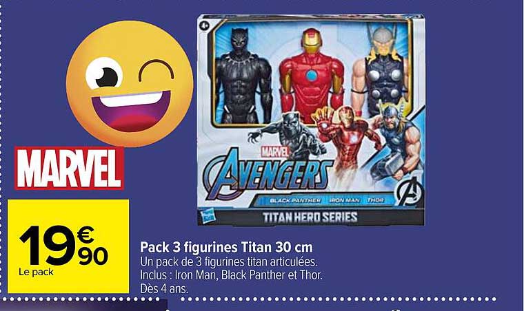 Pack 3 Figurines Titan 30 Cm Marvel