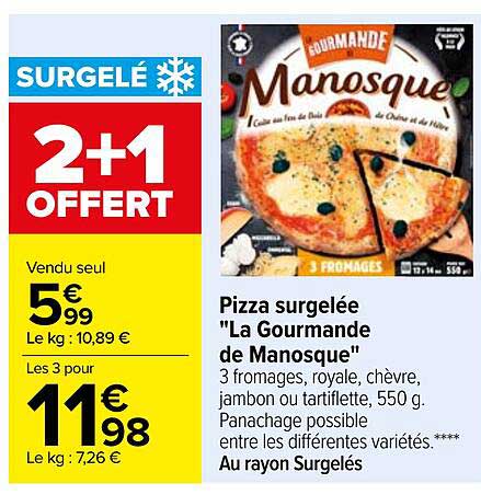 Pizza Surgelée "la Gourmande De Manosque"