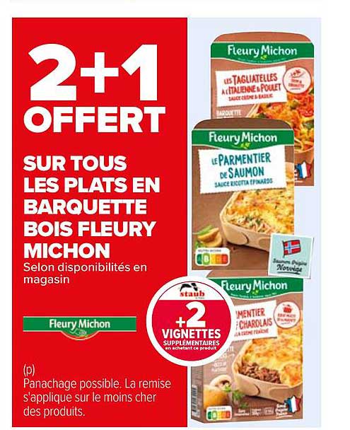 plats en barquette bois fleury michon