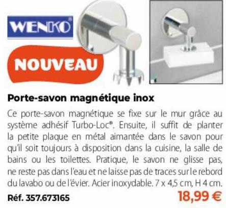 porte-savon magnétique inox wenko