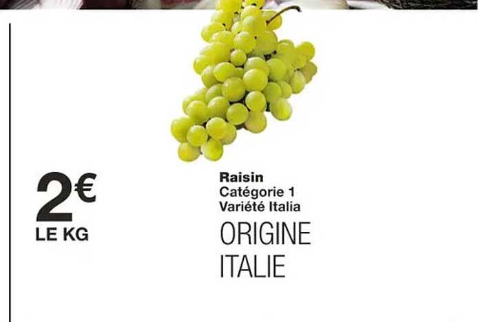 raisin variété italia