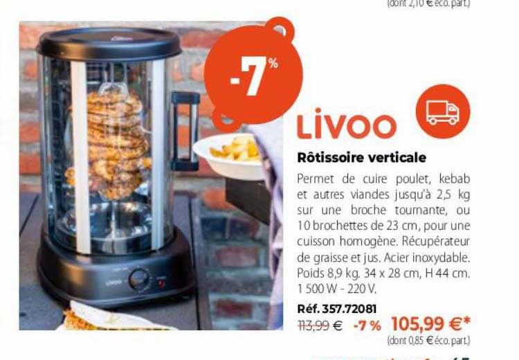 rôtissoire verticale livoo