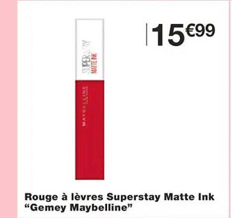rouge à lèvres superstay matte ink "gemey maybelline"