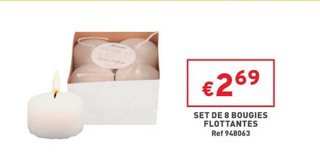 Set De 8 Bougies Flottantes