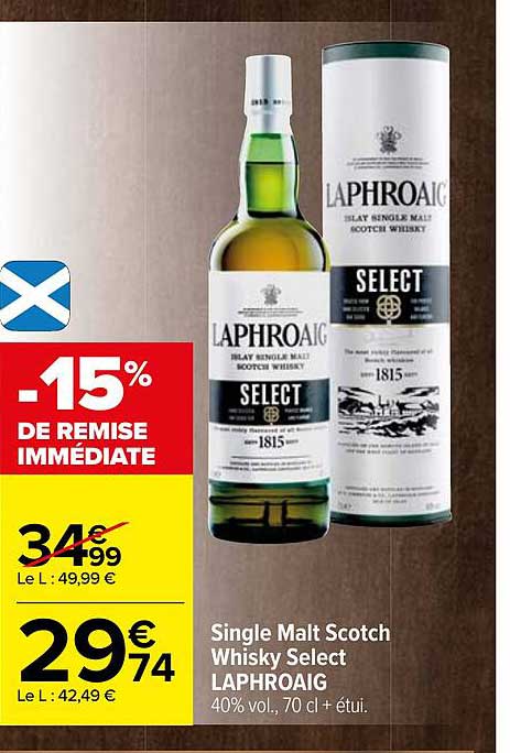single malt scotch whisky select laphroaig