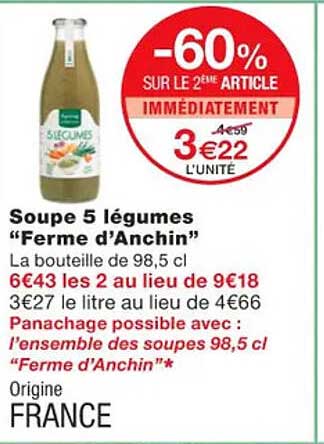 soupe 5 légumes "ferme d'anchin"
