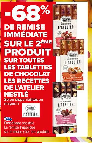 tablettes de chocolat les recettes de l'atelier nestlé