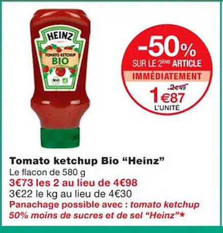 tomato ketchup bio "heinz"