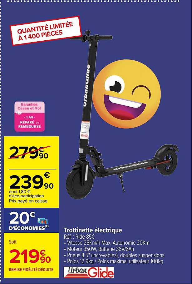 trottinette électrique urban glide