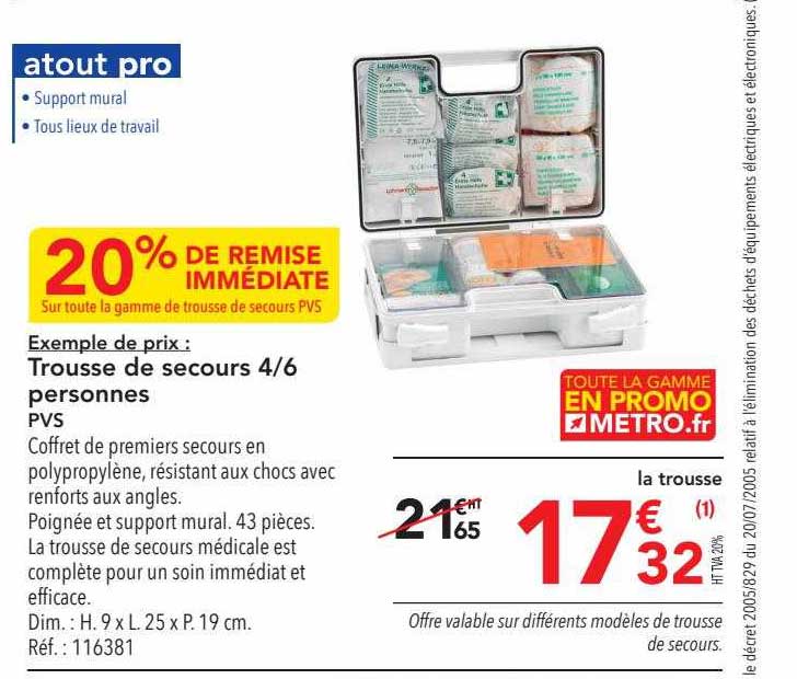 Trousse De Secours 4-6 Personnes Pvs