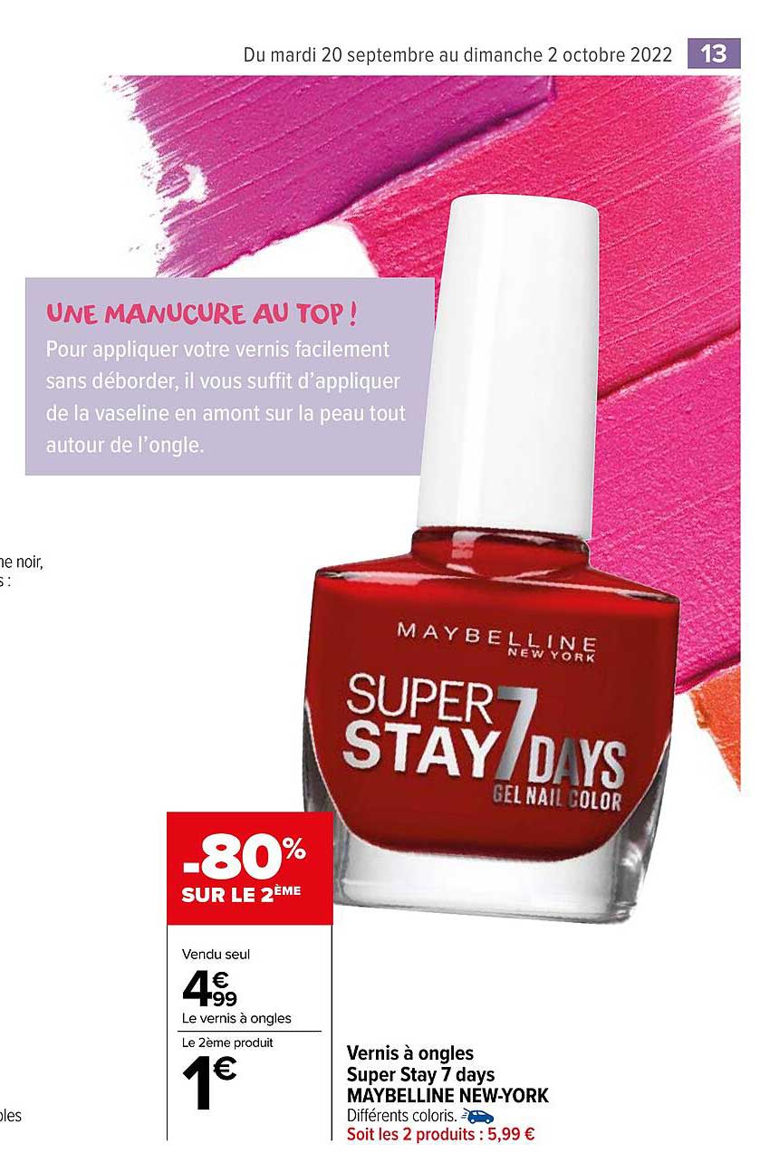 vernis à ongles super stay 7 days maybelline new-york