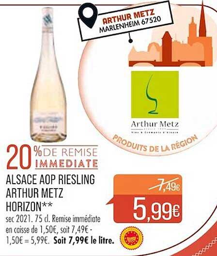 alsace aop riesling arthur metz horizon