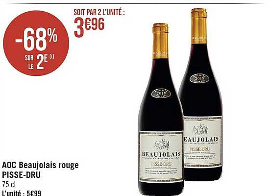 aoc beaujolais rouge pisse-dru