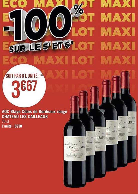 aoc blaye côtes de bordeaux rouge château les cailleaux