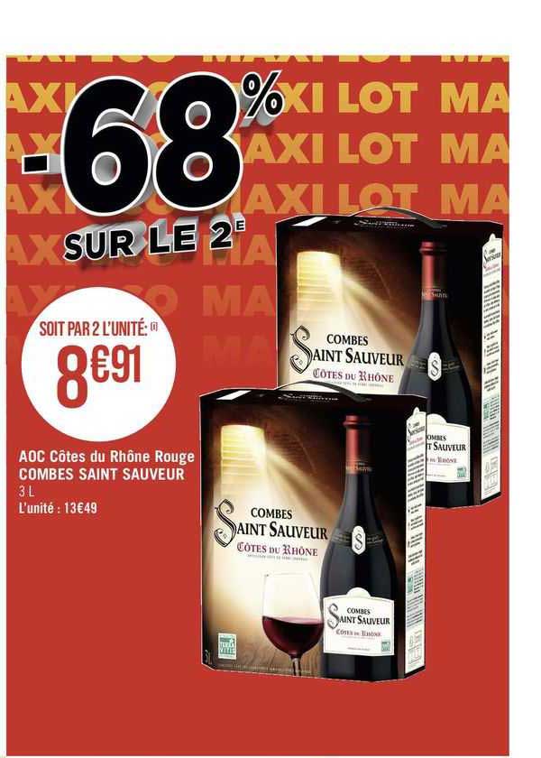 aoc côtes du rhône rouge combes saint saveur