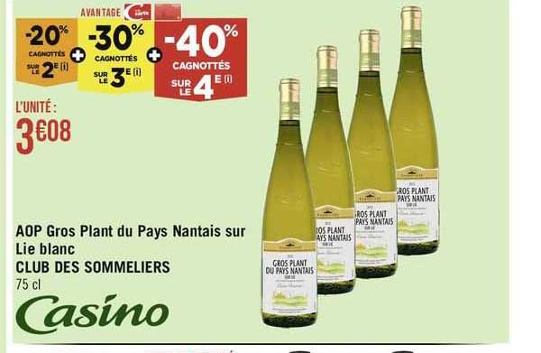 aop gros plant du pays nantais sur lie blanc club des sommeliers
