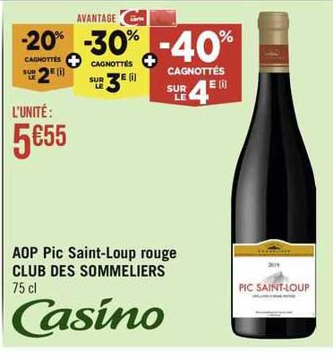 aop pic saint-loup rouge club des sommeliers