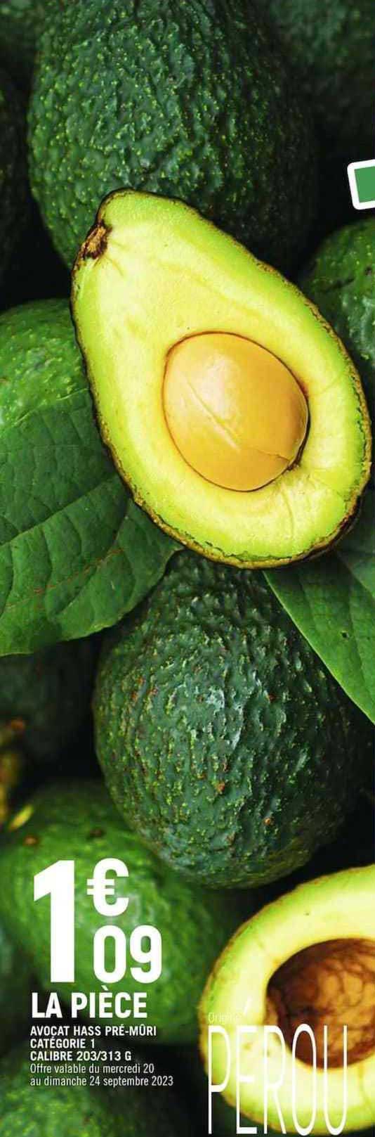 Avocat Hass Pré-mûri Catégorie 1 Calibre 203-313g